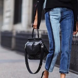 Rag & Bone Pilot Satchel Black Genuine Leather Crossbody Bag